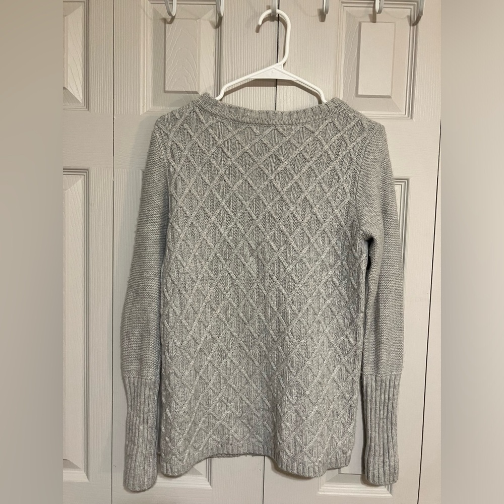 J Crew Sweater Women’s Sz XS Gray‎ Wool Blend Casual Fall - Picture 4 of 6